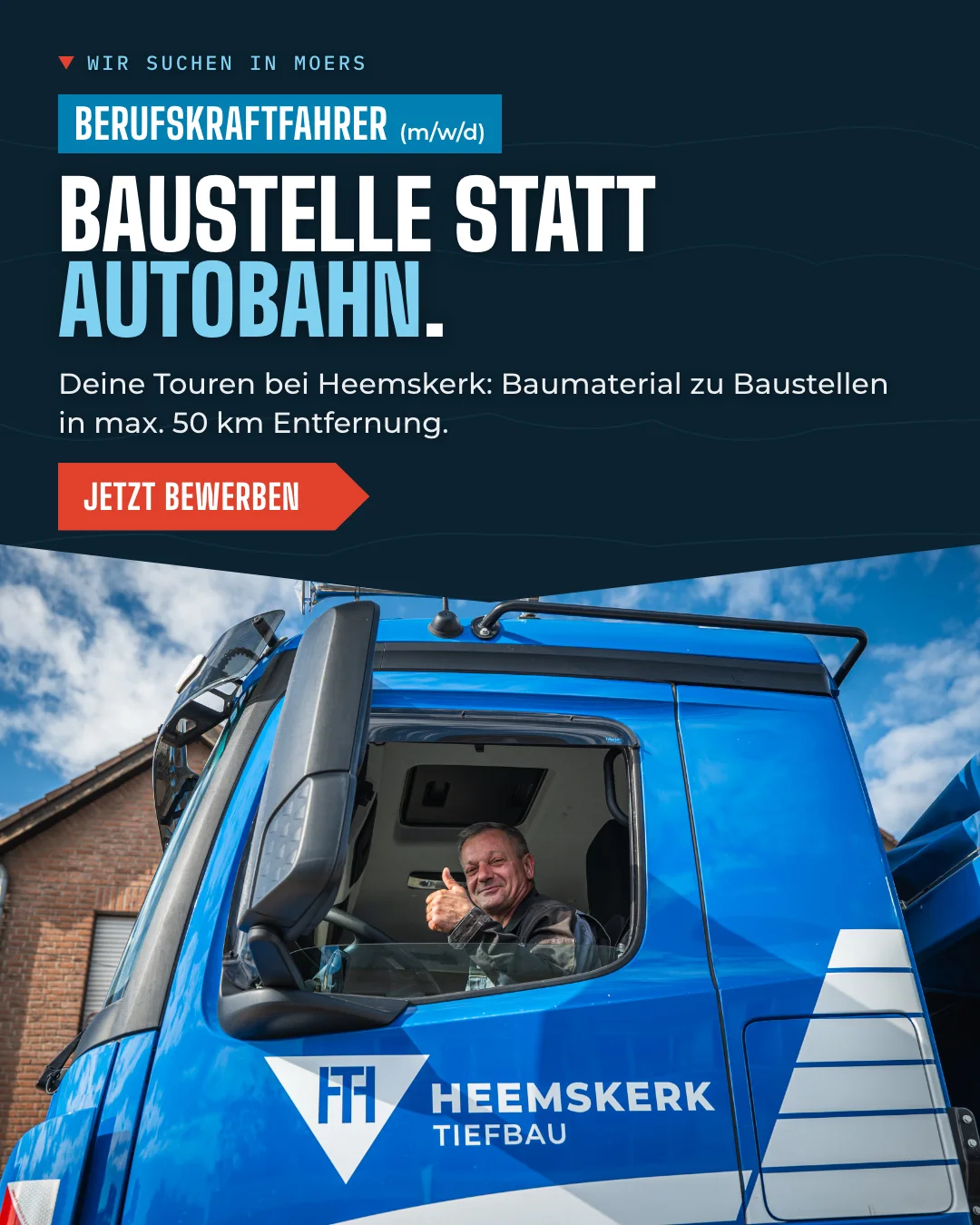 Anzeige: Baustelle statt Autobahn